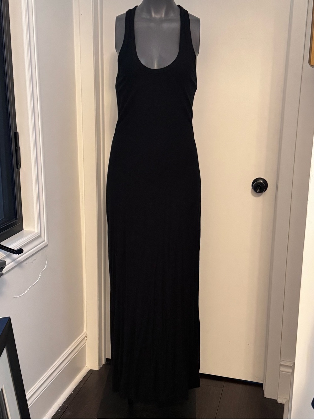 James Perse Black Racerback Maxi Dress